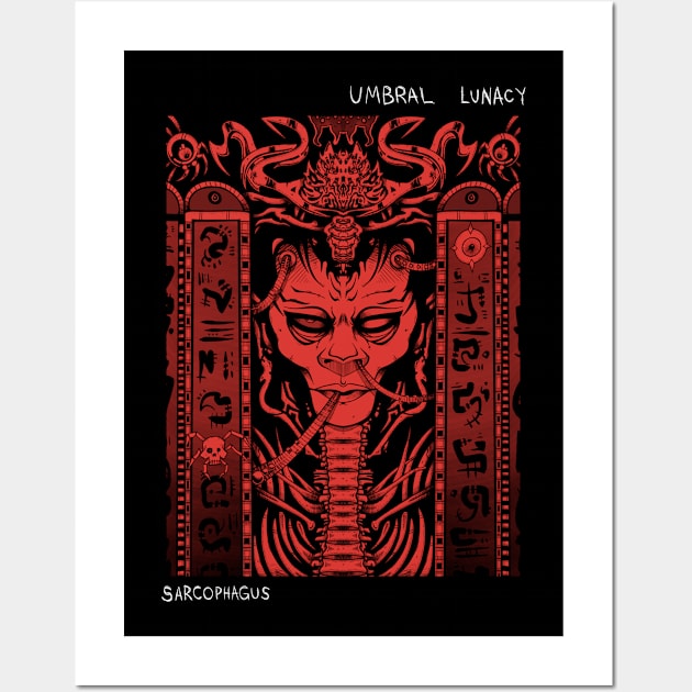 SARCOPHAGUS (Red) Wall Art by Umbral Lunacy